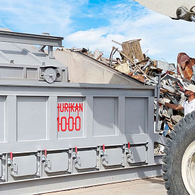 Сжигание отходов в инсинераторе HURIKAN 1000
